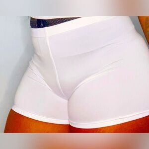 White Biker shorts